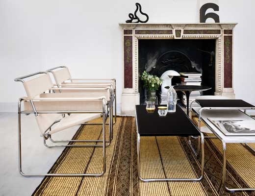 Knoll Wassily Chairs and Laccio Tables by Marcel Breuer