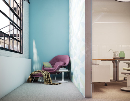 thriving workplace womb chair saarinen side table knoll works 2021