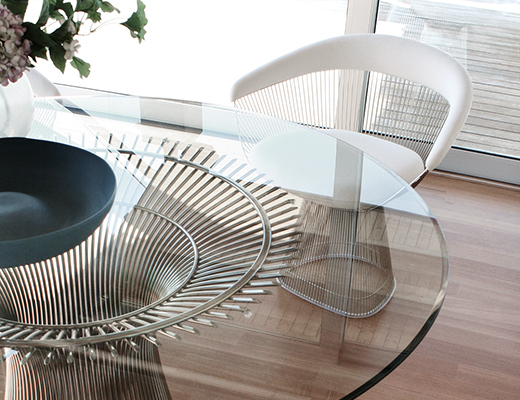 Knoll Warren Platner Wire Dining Table and Dining Chair