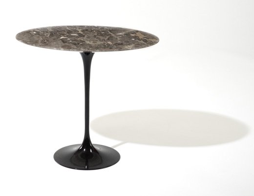 Saarinen Side Table Eero Saarinen Black Base Grey Marble