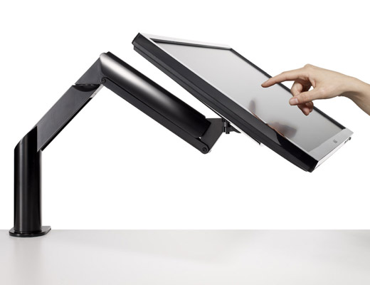 Knoll Jet Black Sapper XYZ Monitor Arm