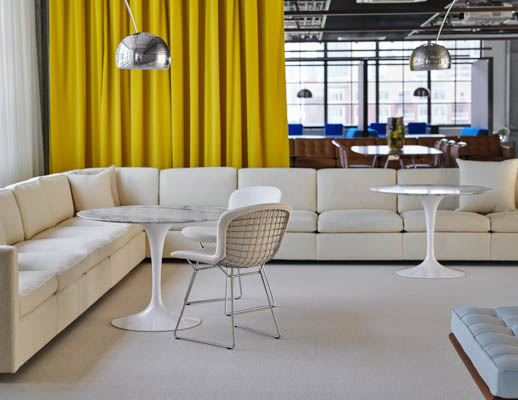 Pfister Sofa Saarinen Lounge Height Table Bertoia Side Chair